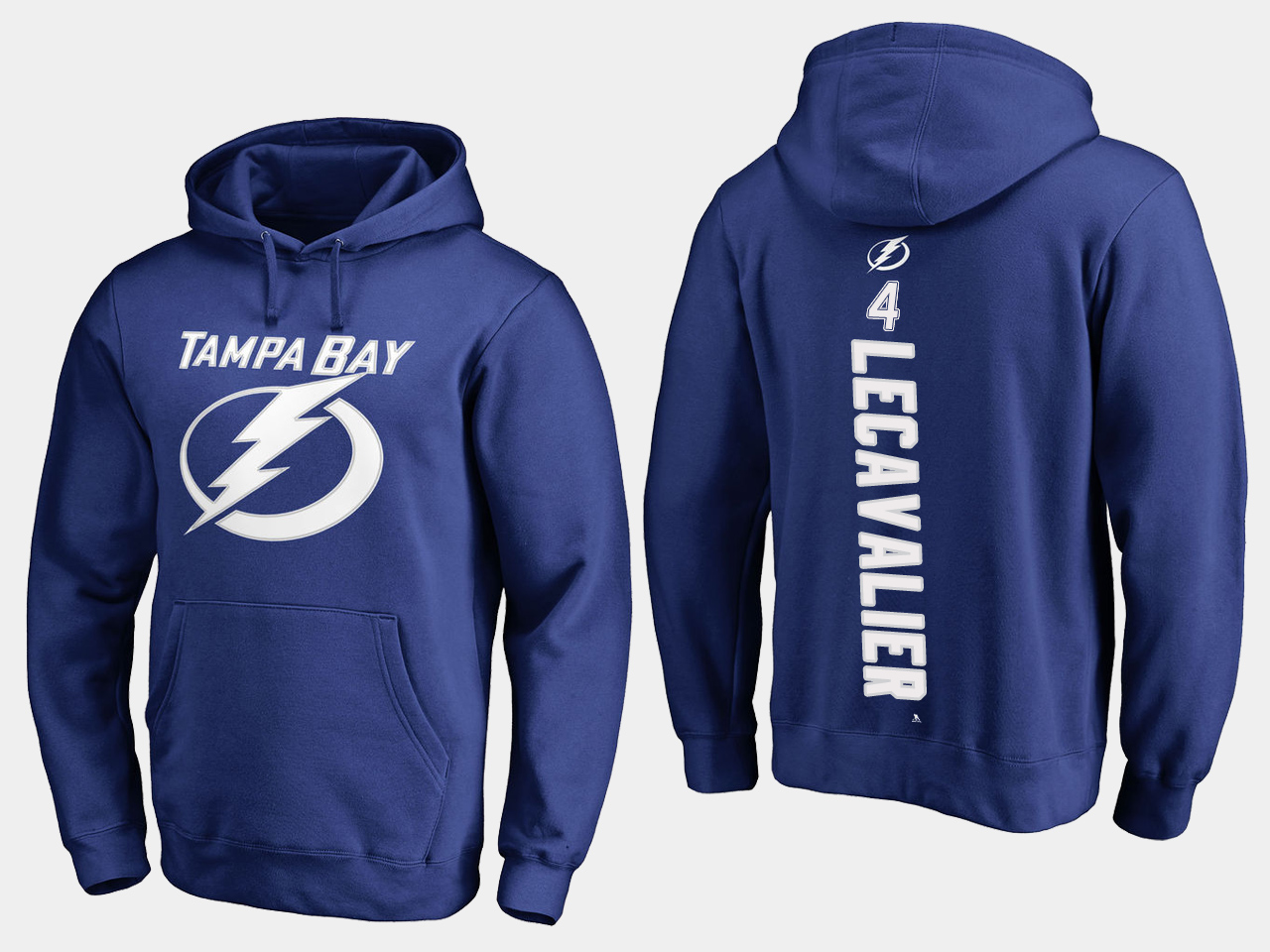 NHL Men adidas Tampa Bay Lightning #4 Lecavalier blue hoodie->tampa bay lightning->NHL Jersey